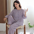 Floral Cotton Pajama Set: Minimalist Lounge Wear