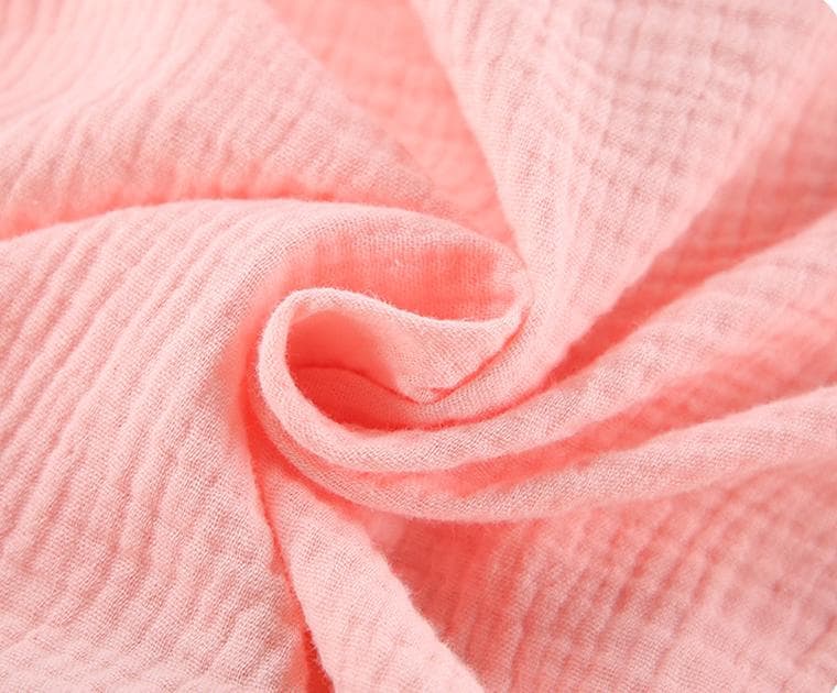 Soft Pink Muslin Cotton Pajama Set, Tie Front Sleepwear, Wide Leg Pants