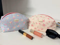 Handmade Floral Quilted Makeup Bag, Cotton Cosmetic Travel Bag