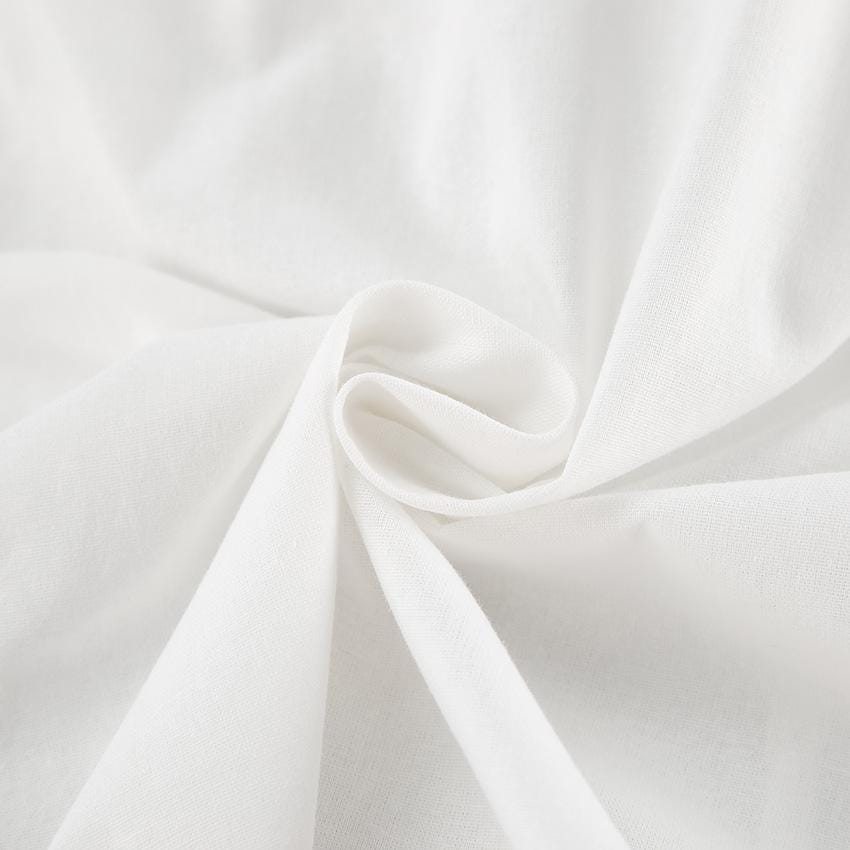 Cotton Gauze Chemise Dress - Short Knee Length, Lightweight feminine white sleepwear nightie loungewear dress