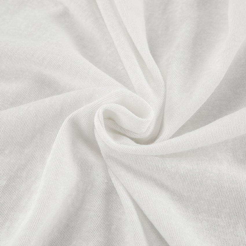 White Cotton Pajama Set, Long Sleeve Loungewear, Breathable Sleepwear