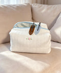 Blue | Olive Dainty Cotton Cosmetics Zipper Pouch
